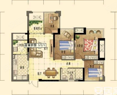 中粮一品澜山,3室2厅2卫,坪山新区坑梓街道丹