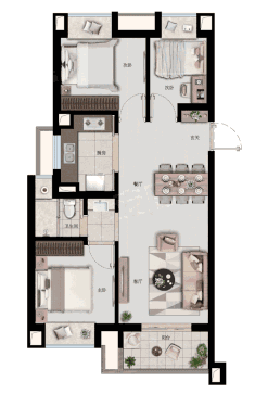 户型 户型图 平面图 639_1019 竖版 竖屏 gif 动态图 动图