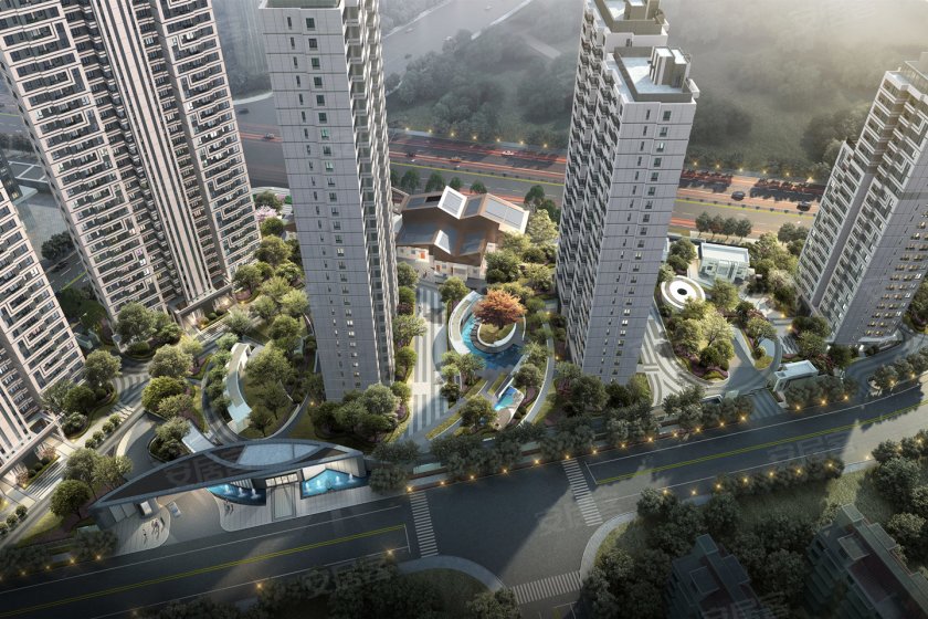 瑞虹新城效果图,瑞虹新城规划图,瑞虹新城庭户型图_大山谷图库