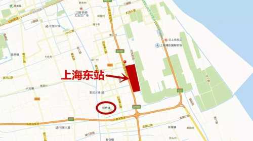 根据"沪通铁路二期专项规划调整"公示,上海东站已确定选址在浦东
