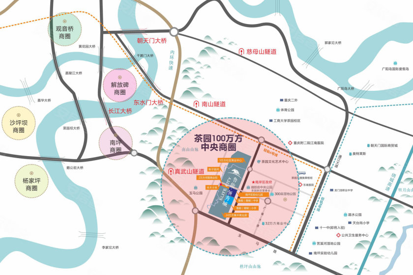 茶园新区大城府盘 鲁能领秀城周边齐全配套解析