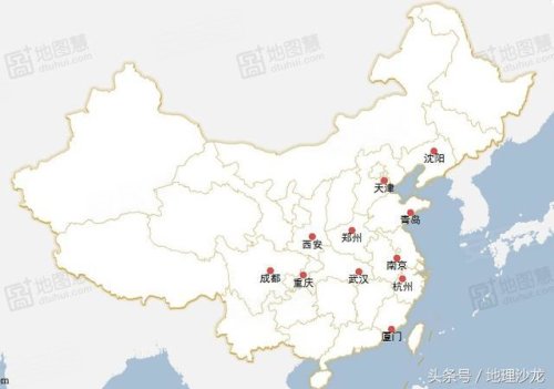 (中国十一座全国中心城市分布图)图片