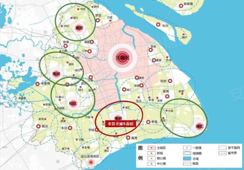 (上海市域市域城乡体系规划图,来源:"上海2035"规划)