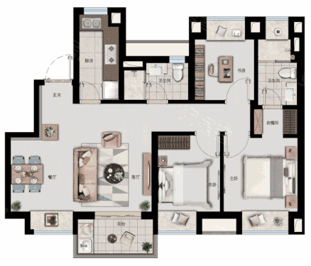 户型 户型图 平面图 640_548 gif 动态图 动图