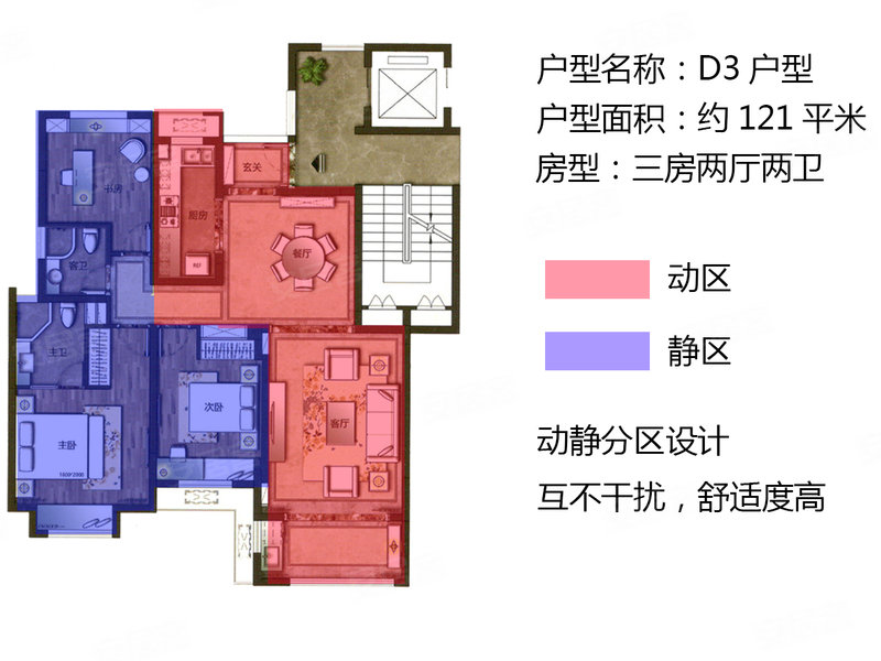 无锡热门活动 正大万物城  从布局来看,该户型动区靠近入户,位于东侧