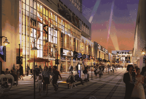 步行街 街道 街景 商业街 640_434 gif 动态图 动图