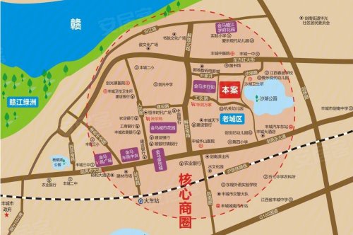 丰城老城区,拥沙湖公园,金马御龙府全测评