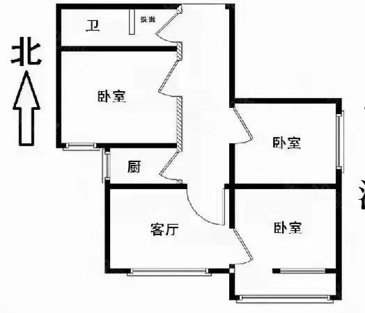 铁科院家属区(大柳树路2号院东区)3室1厅1卫97.98㎡南北1248万