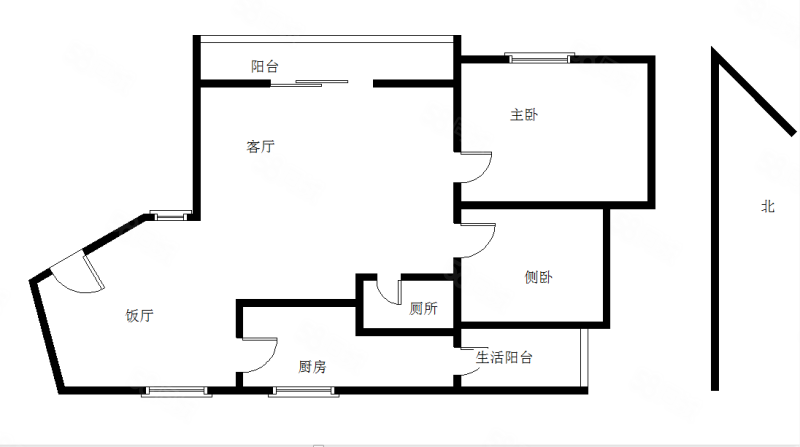 宏远康城假日2室2厅1卫75.84㎡南95万