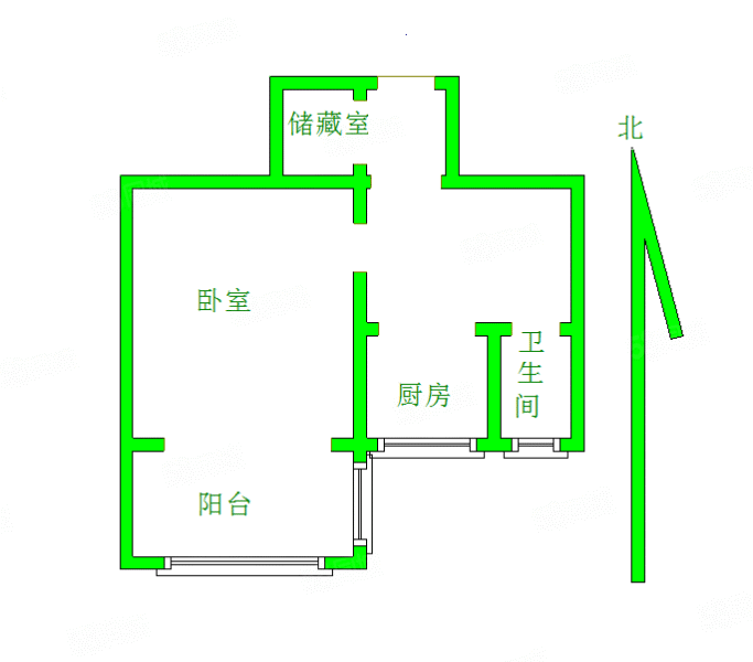 龙蟠里18号院1室1厅1卫44.17㎡南298万