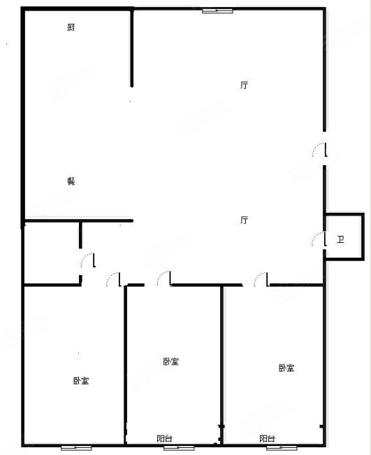 省疾控中心宿舍3室2厅2卫115.98㎡南北240万