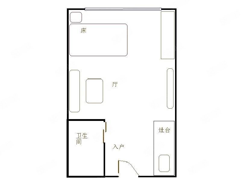 融汇半岛爱窝1室1厅1卫39.42㎡南北30万