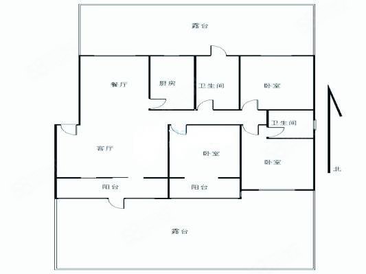 青原苑3室2厅2卫138㎡南北87万