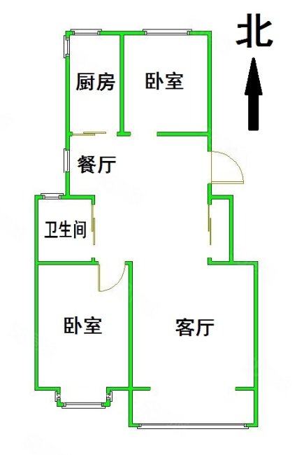 卧龙山庄2室1厅1卫92.45㎡南北72万