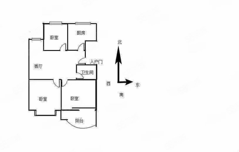 世纪花苑3室2厅1卫120㎡南北66.8万