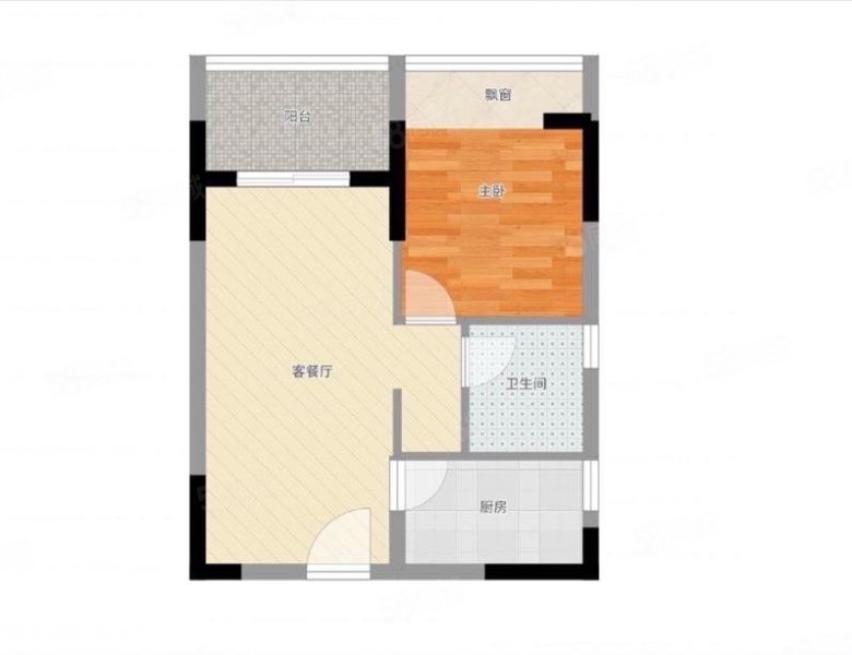 荣和东盟国际1室1厅1卫54㎡南北70万