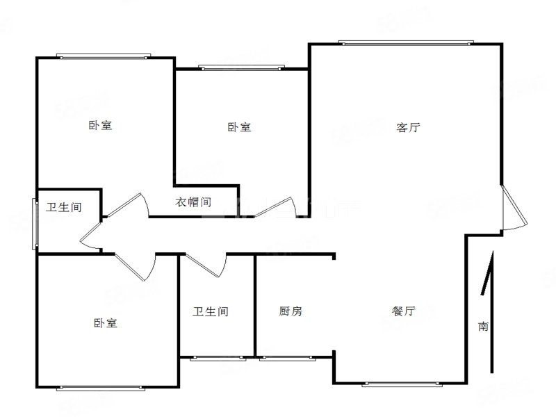 兴泰东河湾三期3室2厅2卫169㎡南北230万