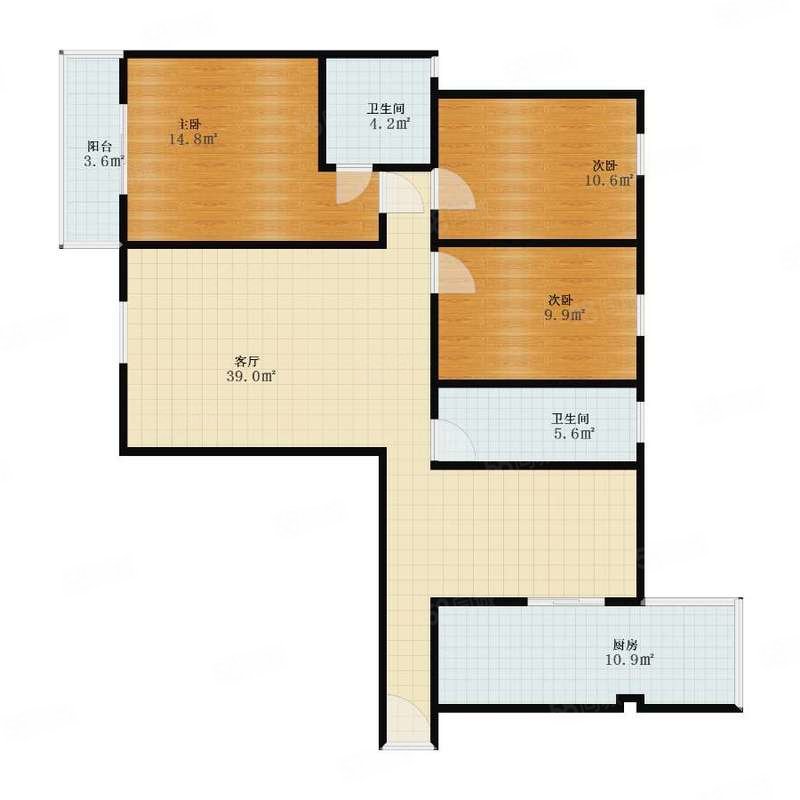 东关小学商住楼3室2厅1卫90㎡南北92万