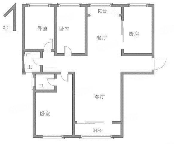 海能国际3室2厅2卫139.74㎡南北118万