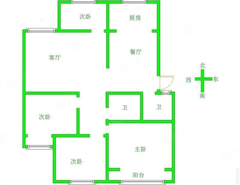 田园小区3室2厅2卫160㎡南北75.5万