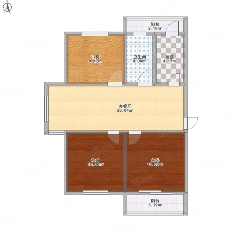 仙鹤新村(如皋)2室2厅1卫115㎡南北138万