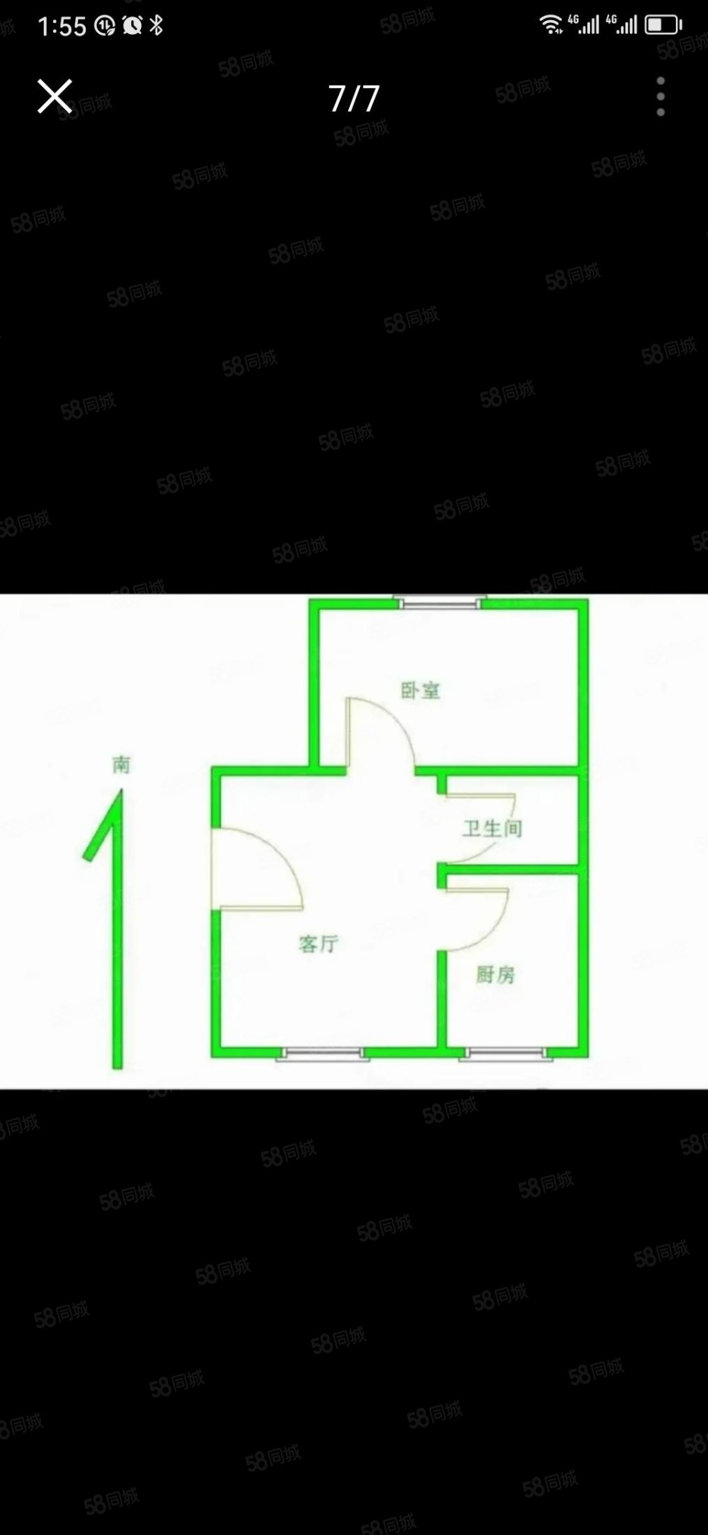 建林小区2室1厅1卫62㎡南北17万