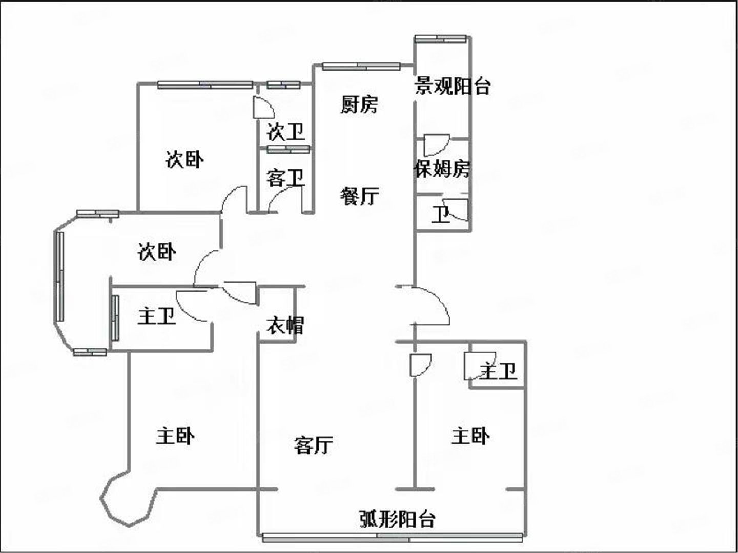 滨湖一号5室2厅3卫298.72㎡南北298万