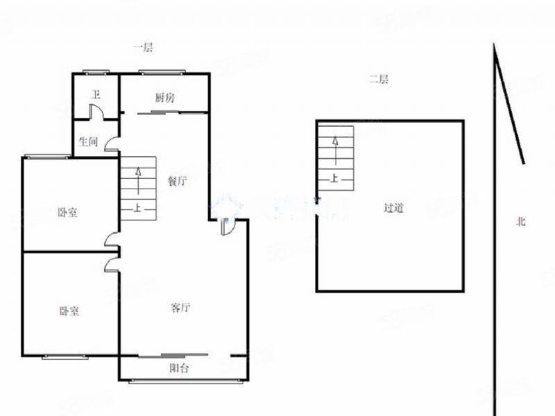 雍锦园2室3厅1卫87㎡南北52万