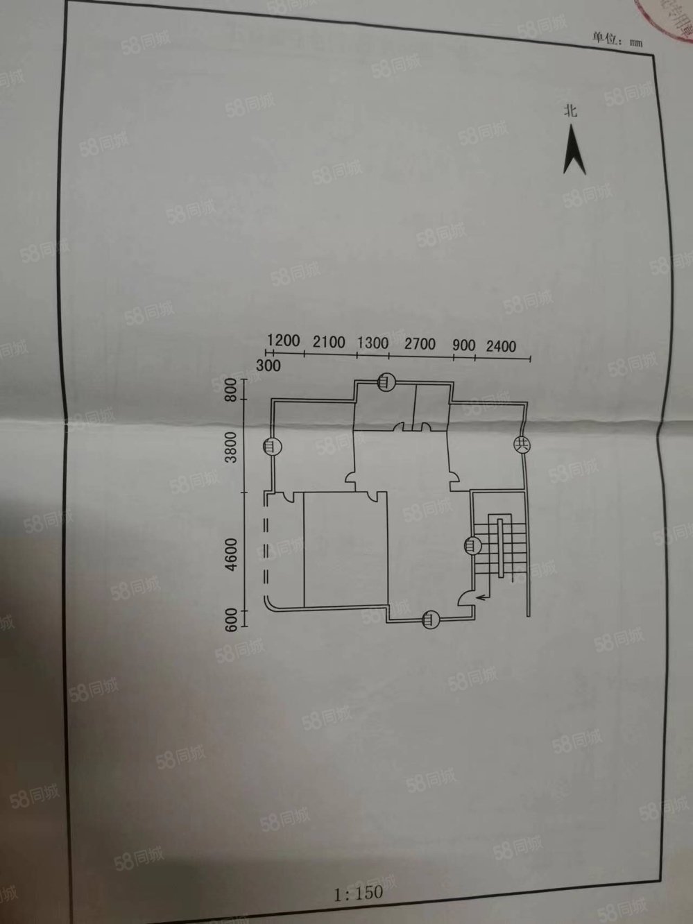 棉兴住宅区3室2厅2卫122㎡南北53万