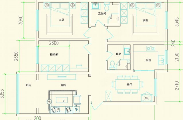 福万家小区3室2厅114㎡36万二手房图片