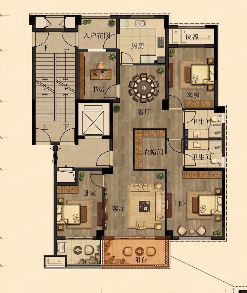 祥生群贤府4室2厅2卫130㎡南北280万