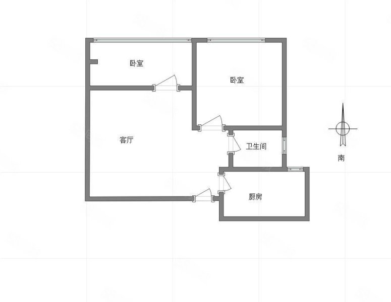 朝兴龙城国际2室2厅1卫62.26㎡南66.5万