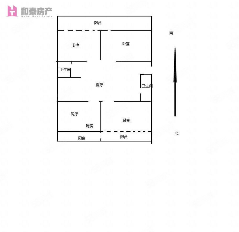 新大陆小区3室2厅1卫140㎡南60万