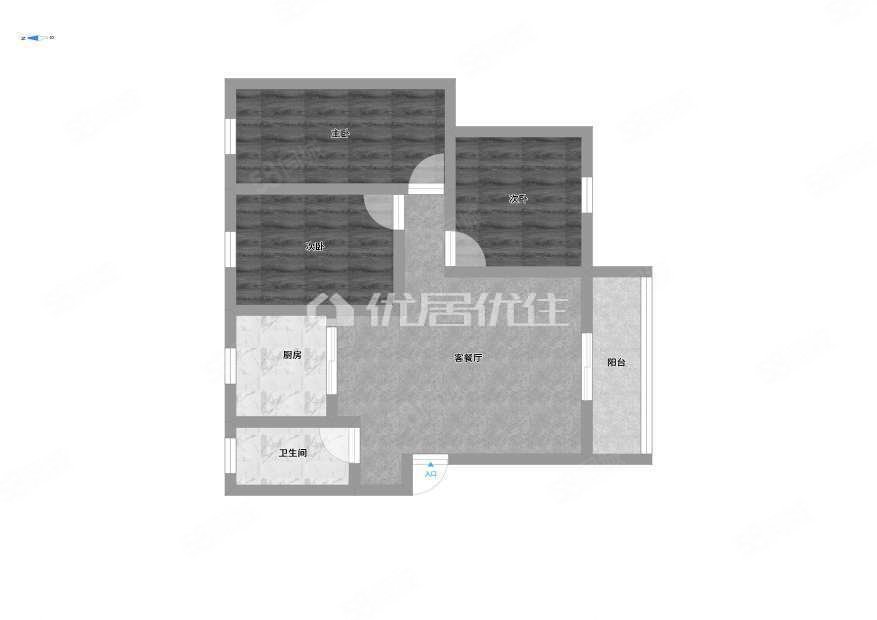 区第一安装公司宿舍3室1厅1卫87㎡南56万