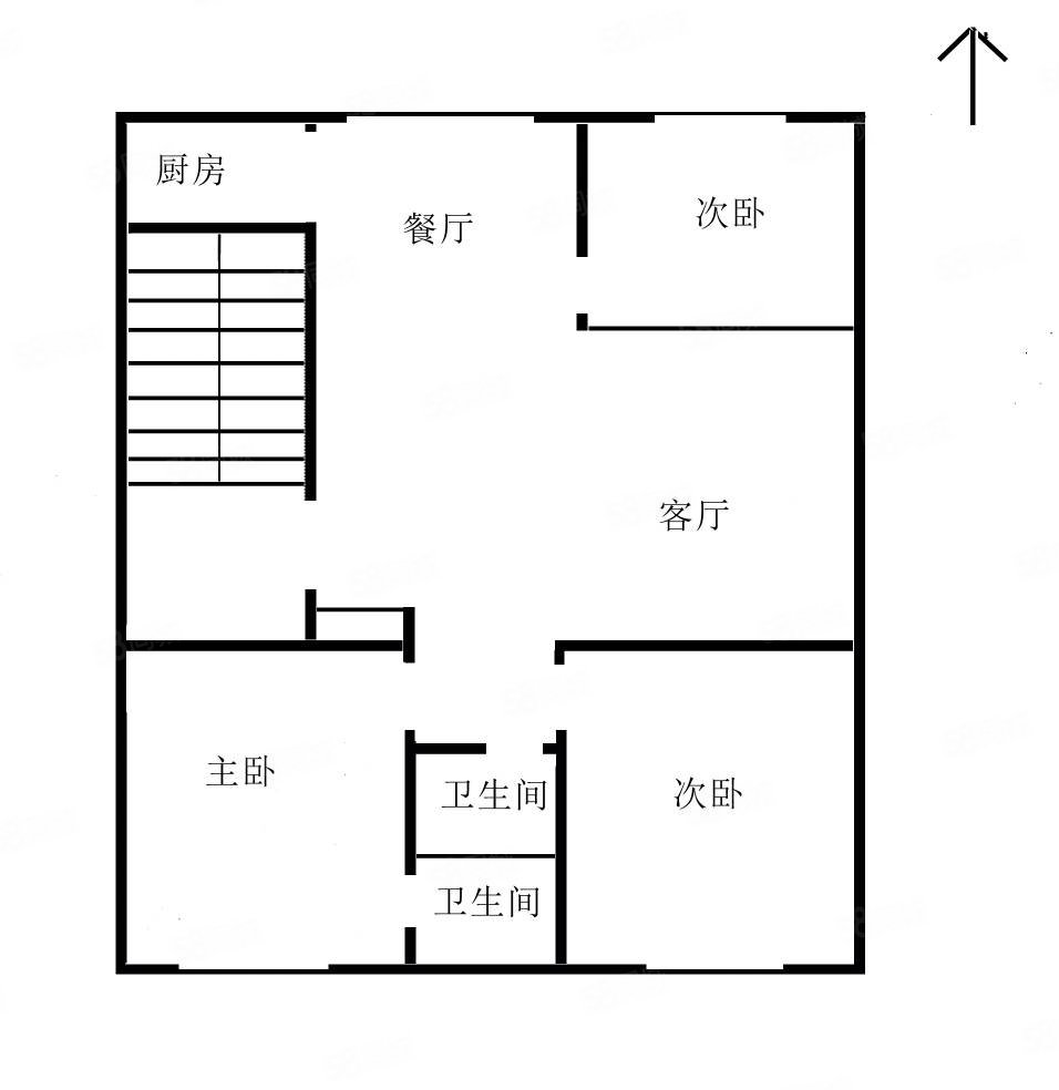 香溢花城3室2厅2卫125㎡南北66万