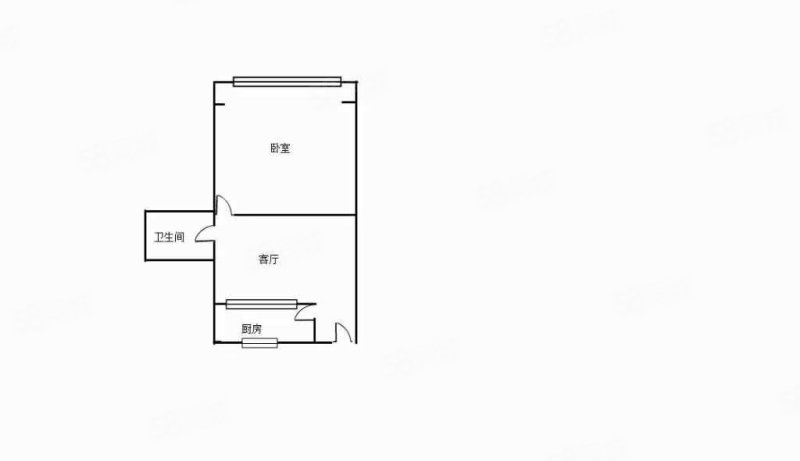 工农村北区1室1厅1卫37.31㎡南北22万