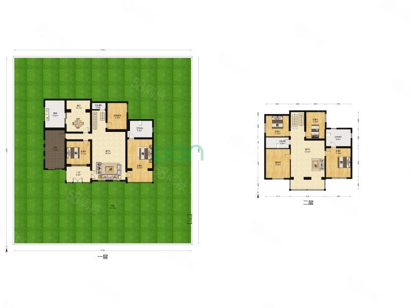 碧水莊園5室2廳5衛(wèi)344㎡南北1700萬