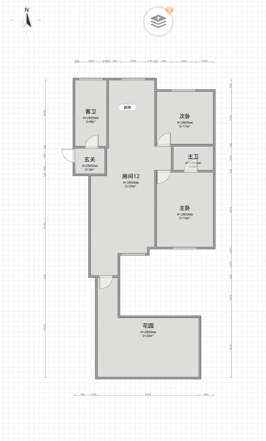 东师慧仁一楼越层户型,205平4室2卫,嘉惠燕京府-长春58同城