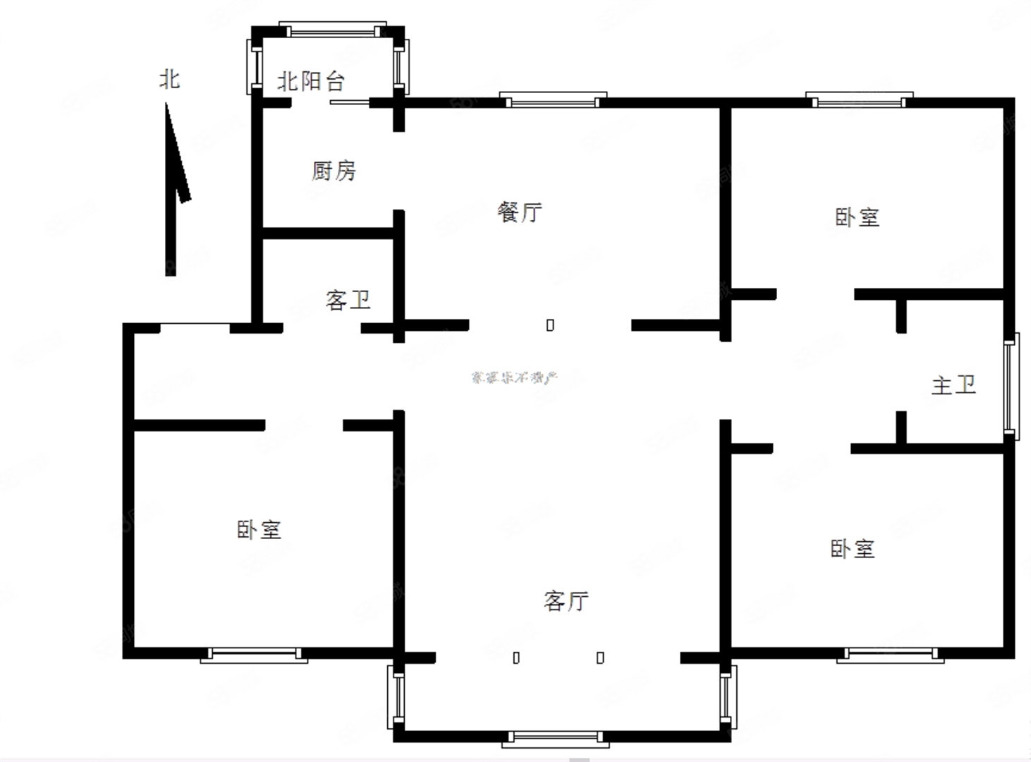 川江教师新村3室2厅2卫168.19㎡南北95万