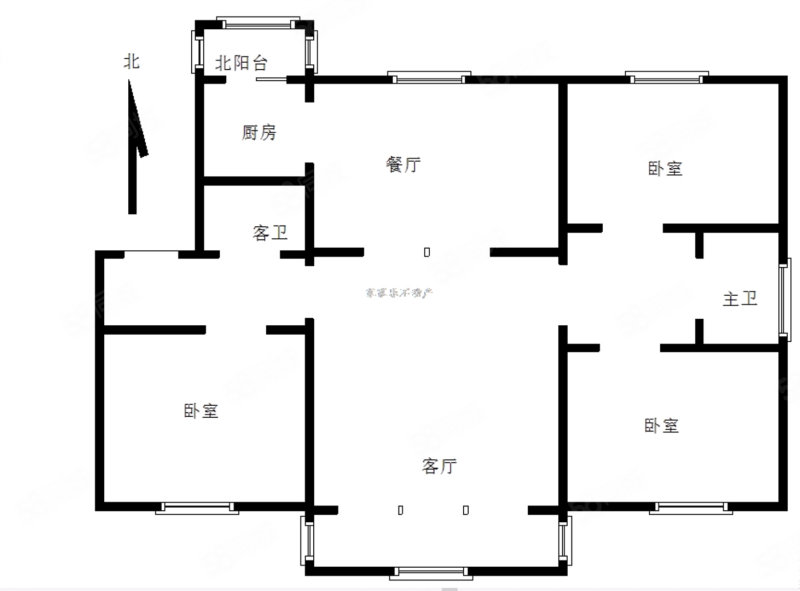 川江教师新村3室2厅2卫168.19㎡南北95万