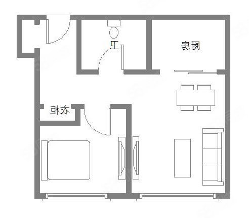 上东双子座1室1厅1卫78.98㎡南420万