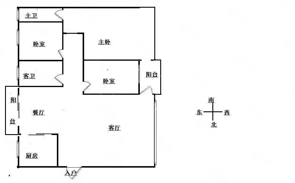 金域蓝湾3室2厅2卫121.91㎡东西125万