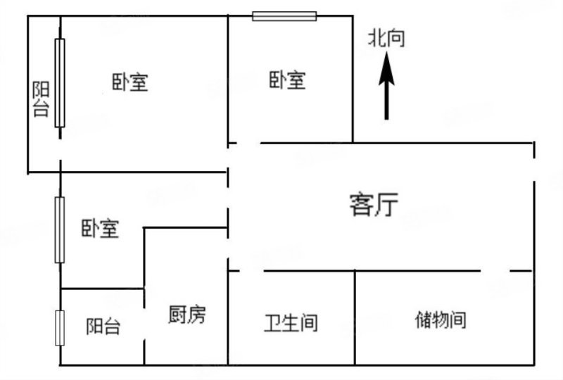 东兴大厦3室1厅1卫145㎡西128万