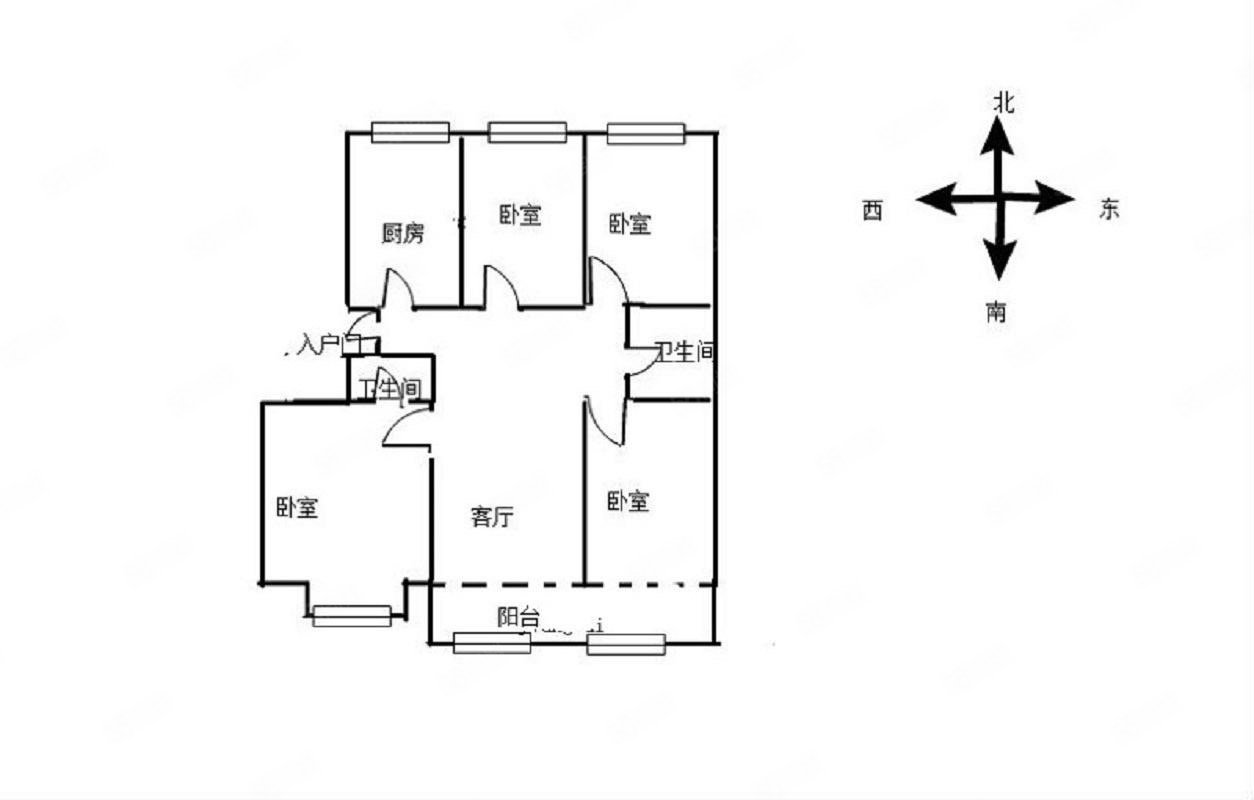 邦泰天璞4室2厅2卫139㎡南北98万