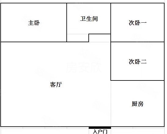 世邦城市广场小区3室2厅1卫109㎡南北65万