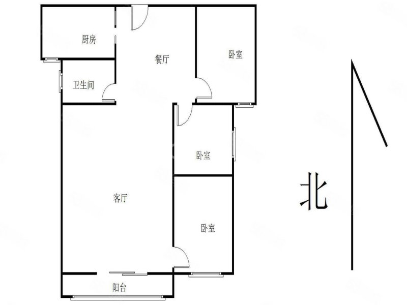 佳利金色东方信苑3室2厅1卫106㎡南北50万