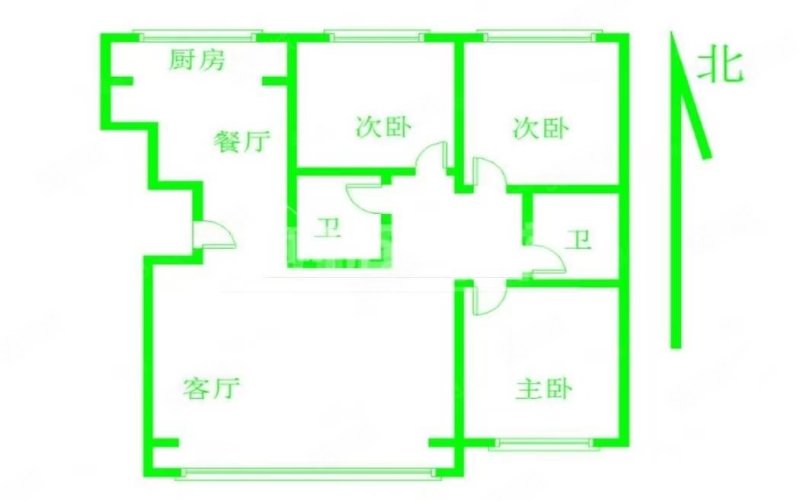 金都华庭3室2厅2卫147.4㎡南北79万