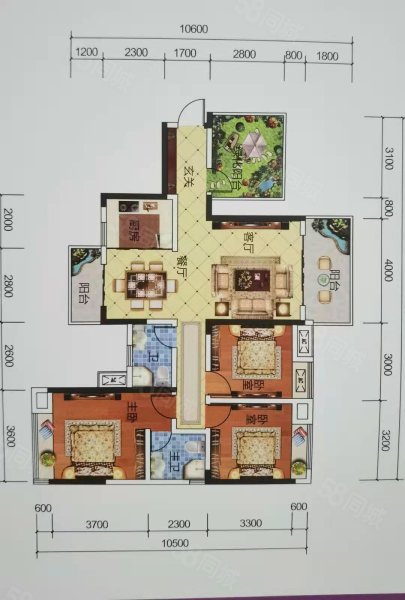 邮政大厦3室2厅2卫118㎡南北46万