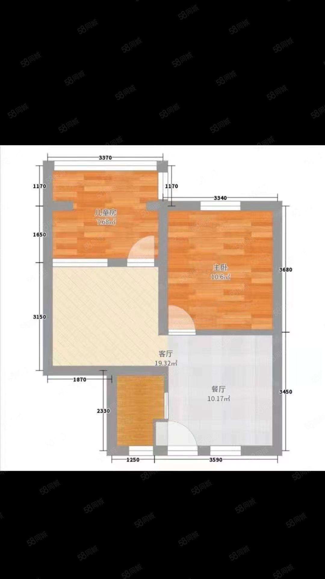 鑫华小区2室1厅1卫59㎡西16.8万