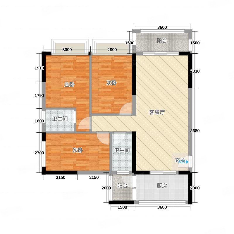 海璟湾3室2厅2卫111㎡南61.8万